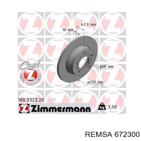 Гальмівні диски 672300 Remsa