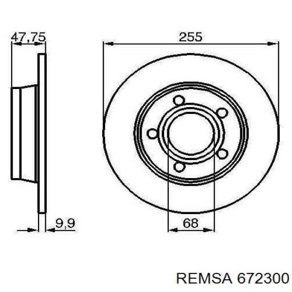 Задні дискові гальма Remsa 672300 ціна, від 26.40 USD