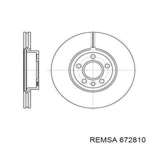 672810 Remsa диск гальмівний передній
