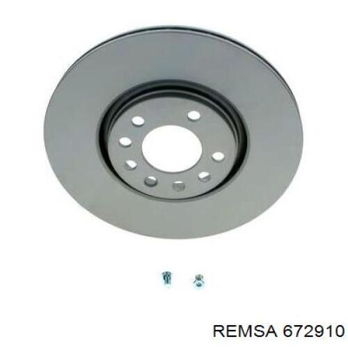 672910 Remsa диск гальмівний передній