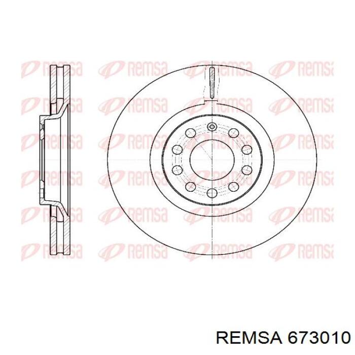 673010 Remsa диск гальмівний передній