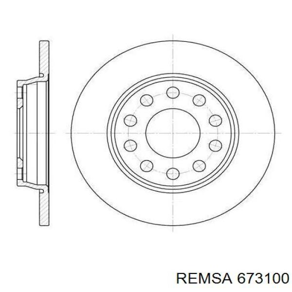 Купити 673100 Remsa Диск заднього гальма