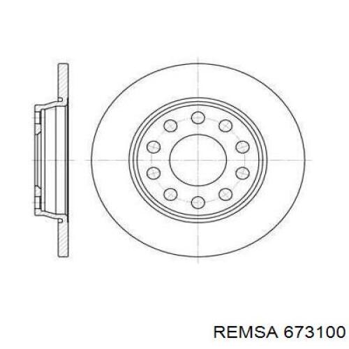 673100 Remsa диск гальмівний задній