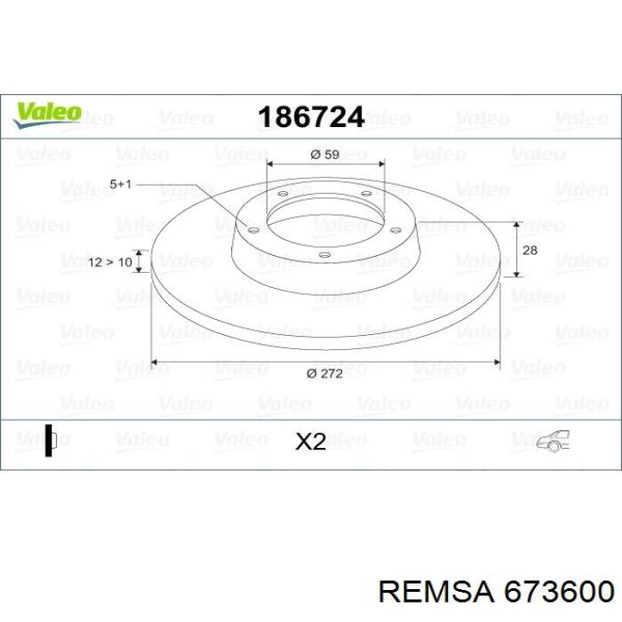 Задні дискові гальма Remsa 673600 ціна, від 27.61 USD