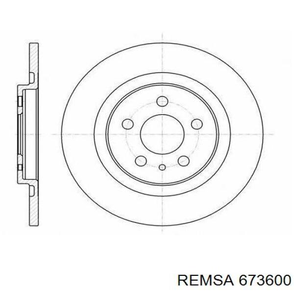 673600 Remsa диск гальмівний задній