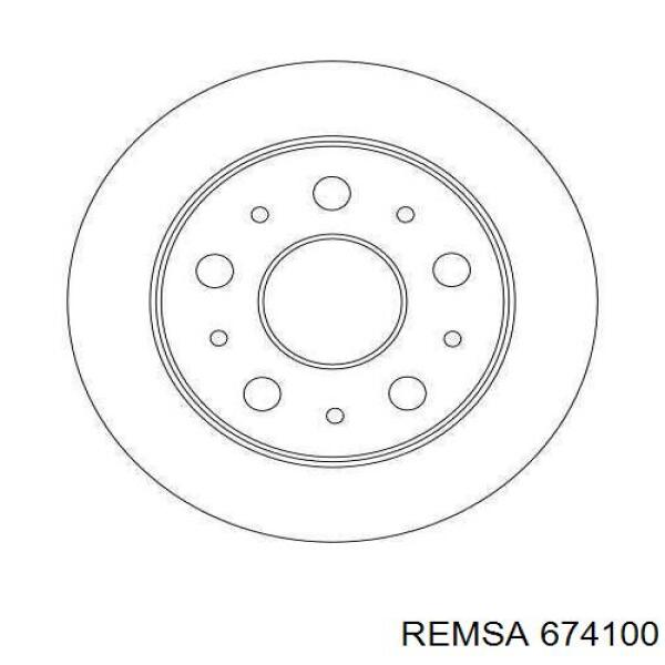 Купити 674100 Remsa Диск заднього гальма