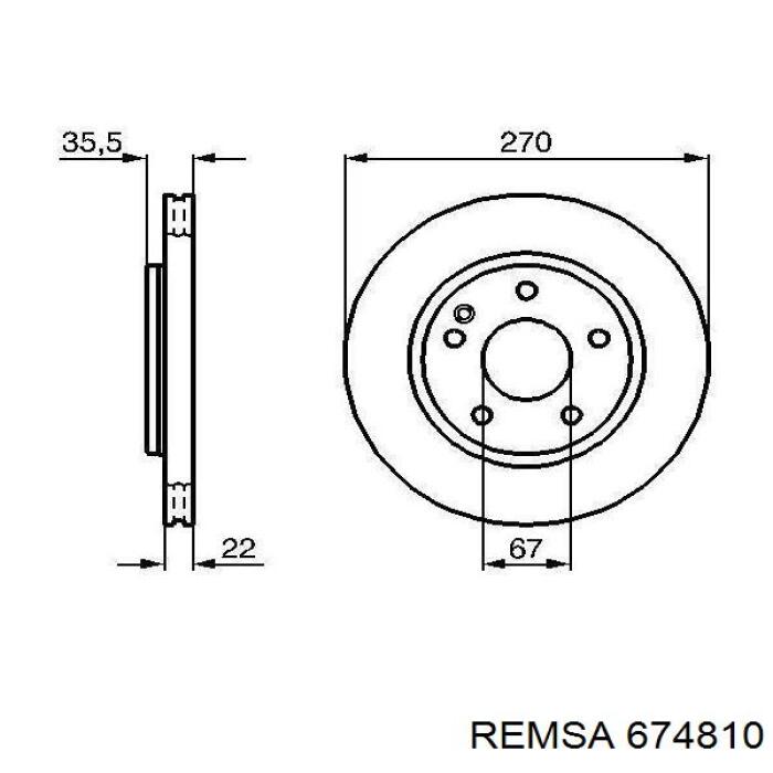 Купити 674810 Remsa Ротор гальмівний