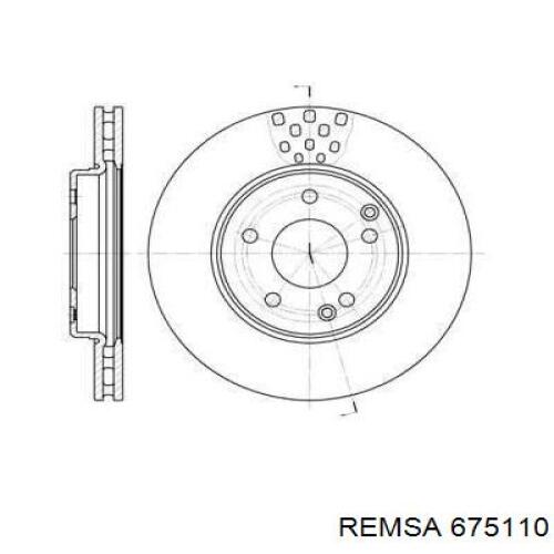 675110 Remsa диск гальмівний передній