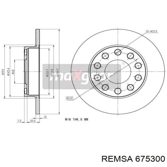 Задні дискові гальма Remsa 675300 ціна, від 25.47 USD