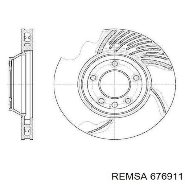 676911 Remsa диск гальмівний передній