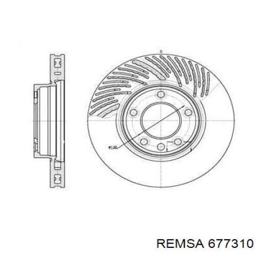 Диск гальмівний передній 677310 Remsa