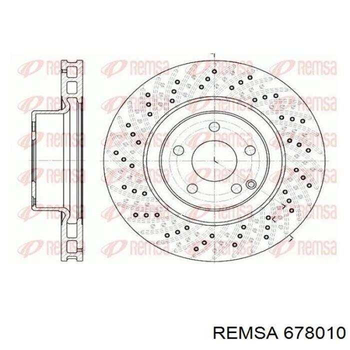 678010 Remsa диск гальмівний передній