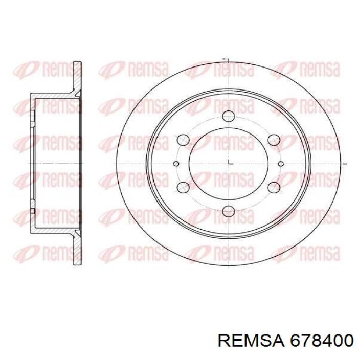 Диск гальмівний задній 678400 Remsa