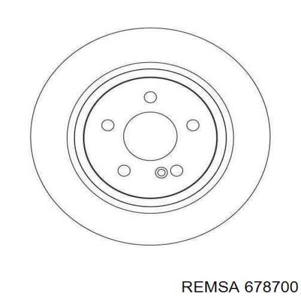 Диск гальмівний задній Remsa 678700