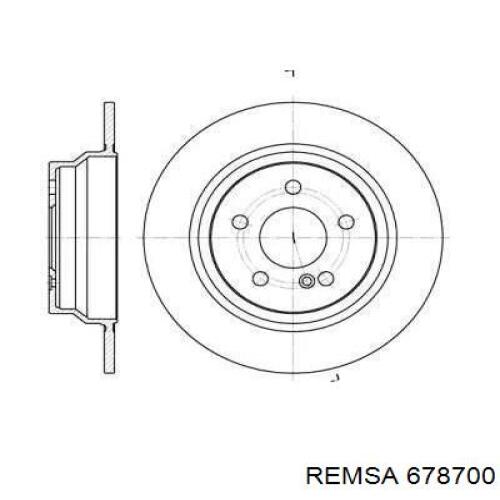 678700 Remsa диск гальмівний задній