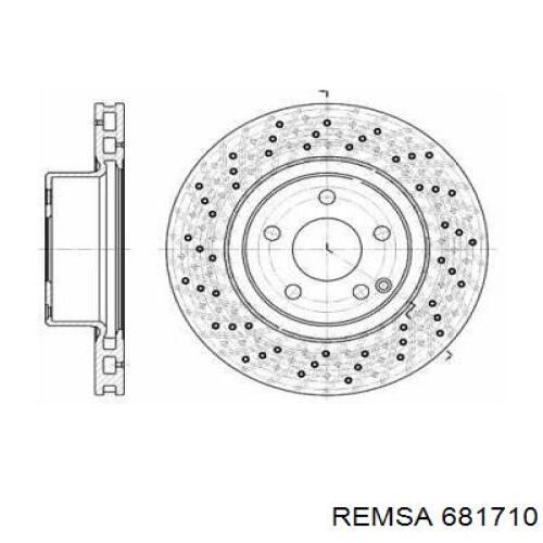 681710 Remsa диск гальмівний передній