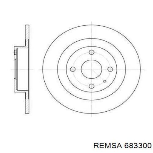 Диск гальмівний задній 683300 Remsa