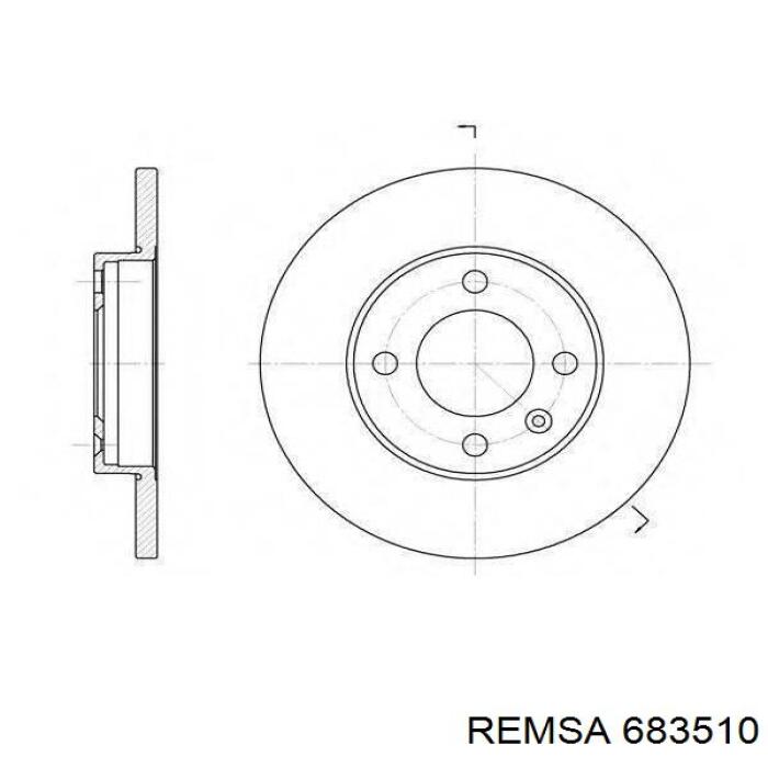 Диск гальмівний задній Remsa 683510