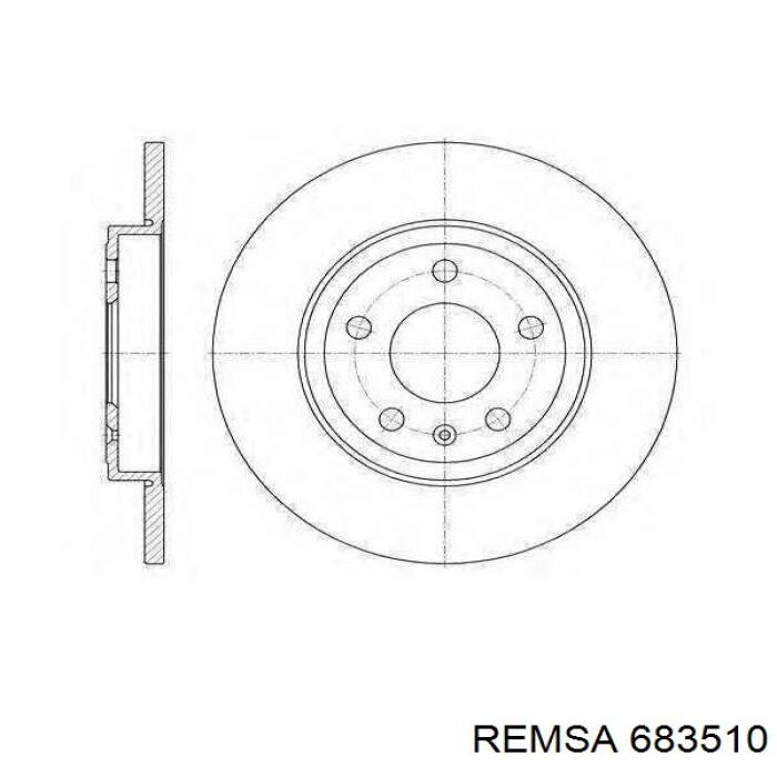 Купити 683510 Remsa Диск заднього гальма