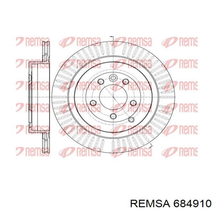 684910 Remsa диск гальмівний задній