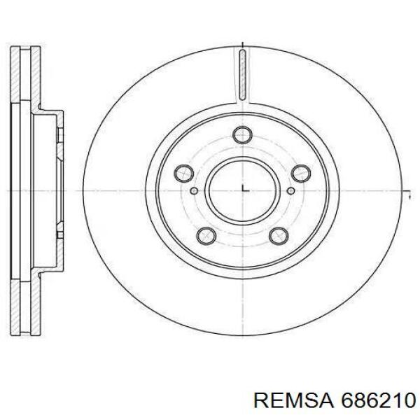 686210 Remsa диск гальмівний передній