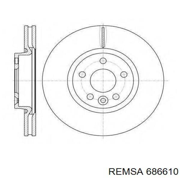 Диск переднього гальма Remsa 686610 ціна, від 60.62 USD