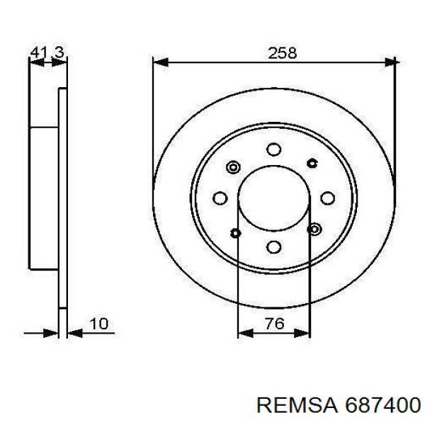 Задні дискові гальма Remsa 687400 ціна, від 24.38 USD