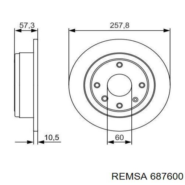Гальмівні диски 687600 Remsa