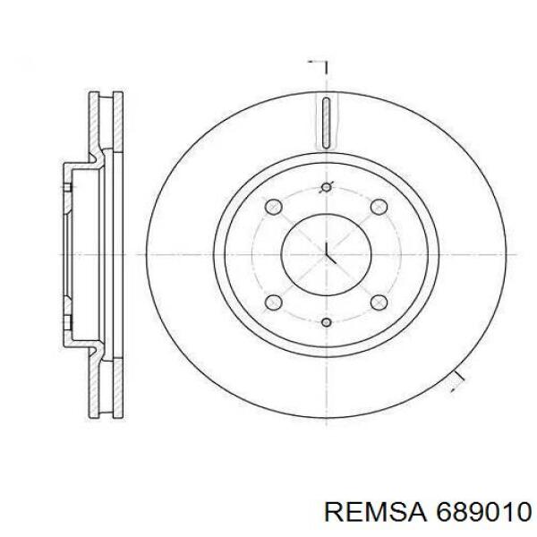 Диск гальмівний передній 689010 Remsa