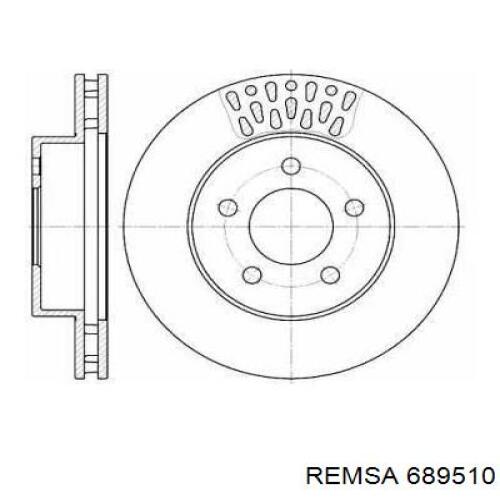 Диск переднього гальма Remsa 689510 ціна, від 48.79 USD