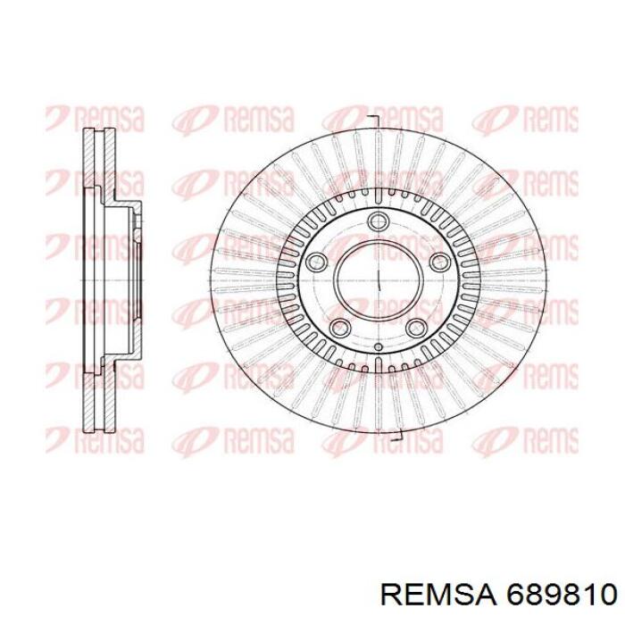 689810 Remsa диск гальмівний передній