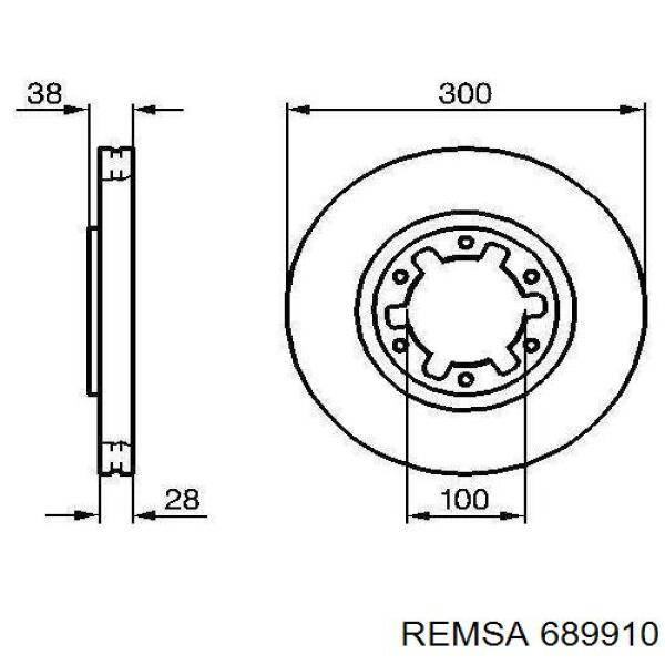Купити 689910 Remsa Ротор гальмівний