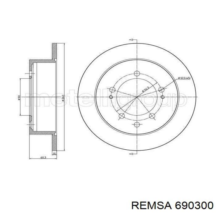 Задні дискові гальма Remsa 690300 ціна, від 31.41 USD