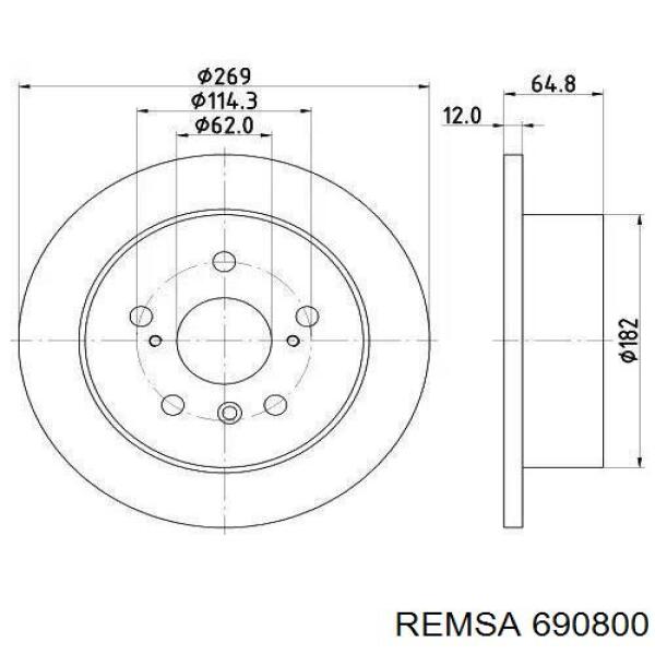 Задні дискові гальма Remsa 690800 ціна, від 40.81 USD