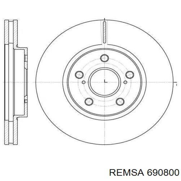 Купити 690800 Remsa Диск заднього гальма