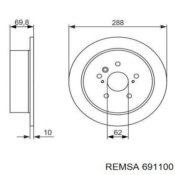Гальмівні диски 691100 Remsa