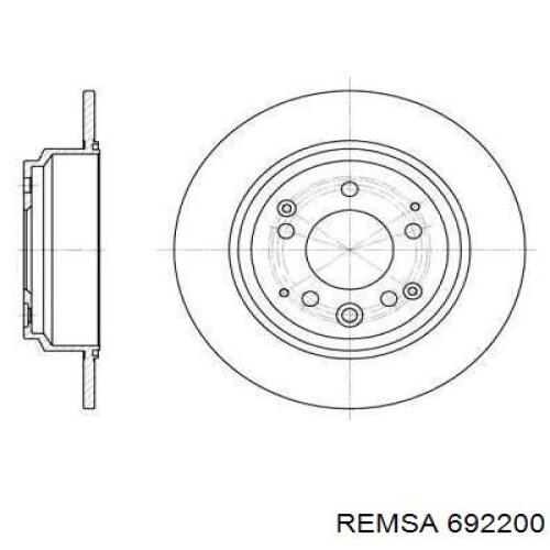 692200 Remsa диск гальмівний задній