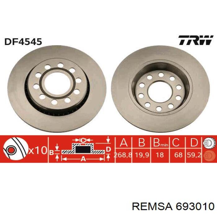 693010 Remsa Гальмо дискове переднє