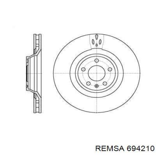 694210 Remsa диск гальмівний передній