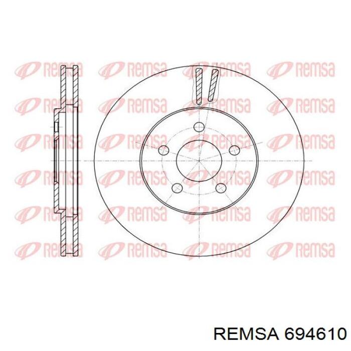 Диск гальмівний передній 694610 Remsa
