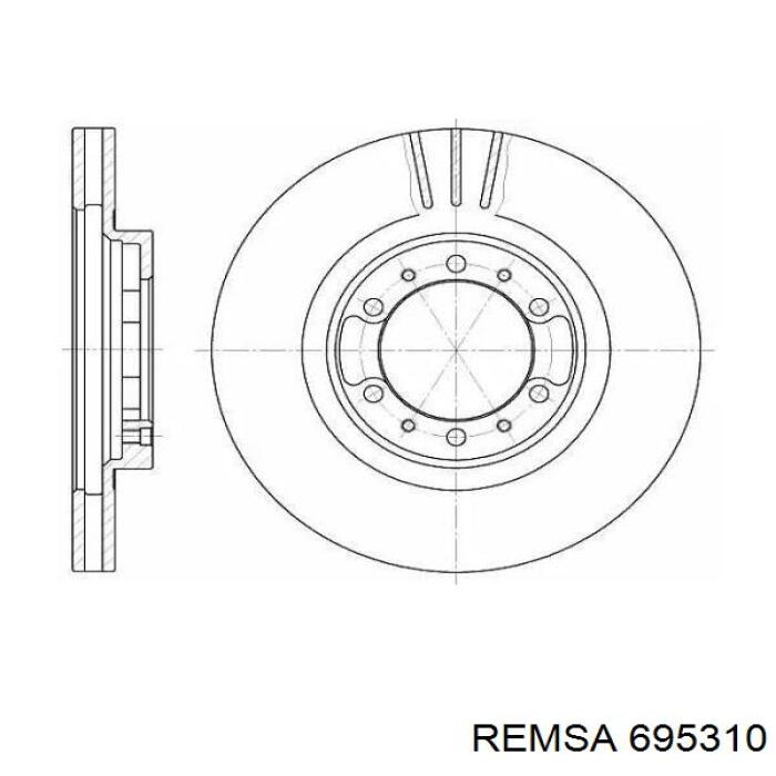 Гальмівні диски передні 695310 Remsa