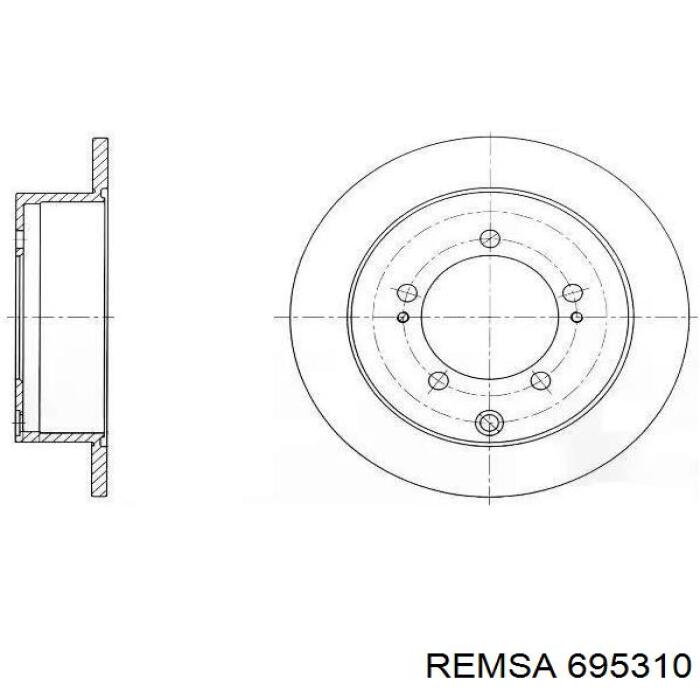 Диск переднього гальма Remsa 695310 ціна, від 41.74 USD