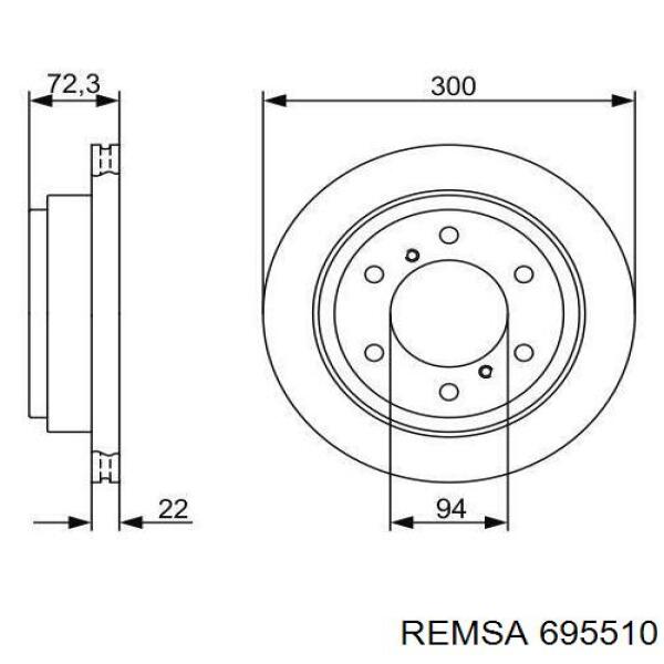 Задні дискові гальма Remsa 695510 ціна, від 39.93 USD