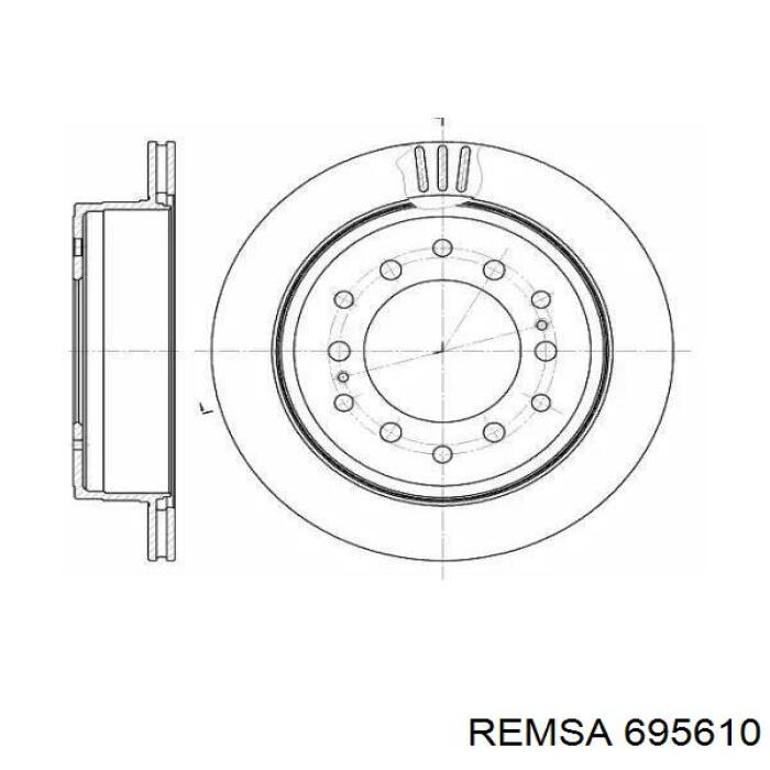 695610 Remsa диск гальмівний задній