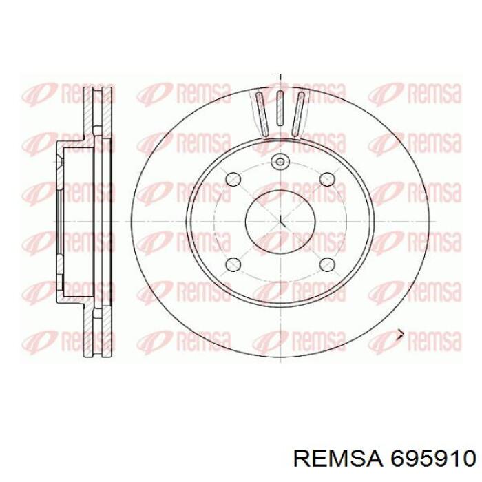 695910 Remsa диск гальмівний передній