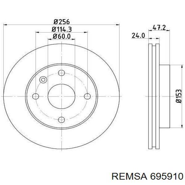 Купити 695910 Remsa Ротор гальмівний