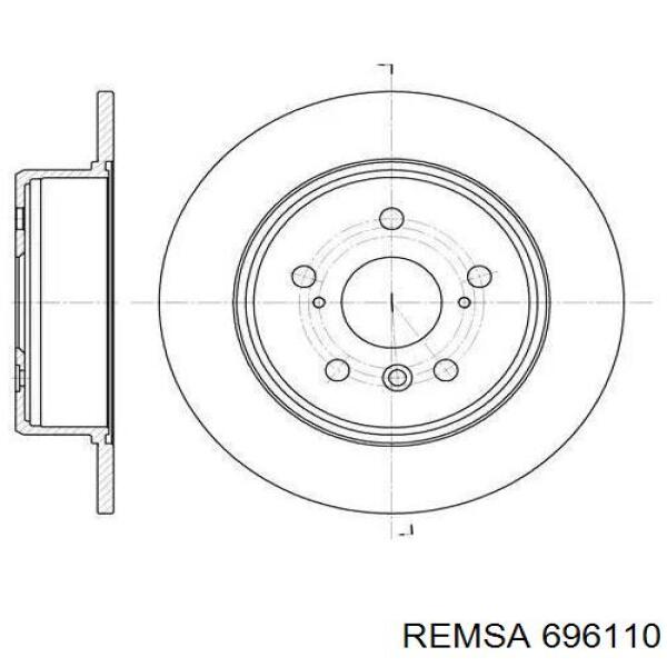 Купити 696110 Remsa Диск заднього гальма