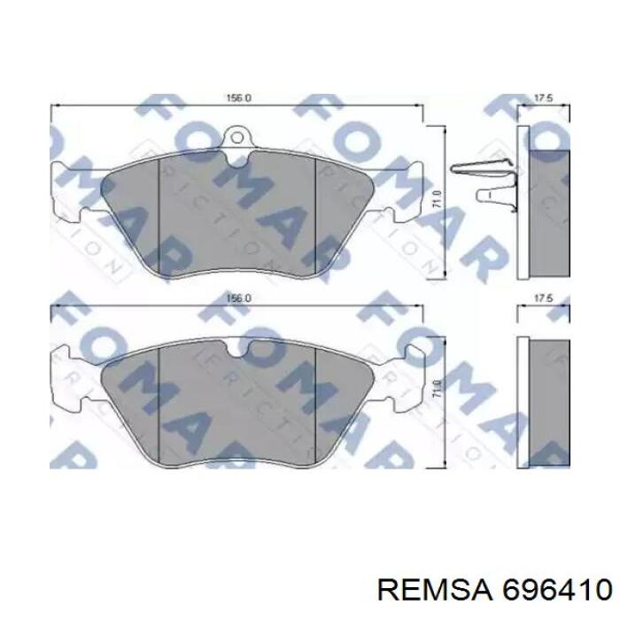 Гальмівні диски передні 696410 Remsa