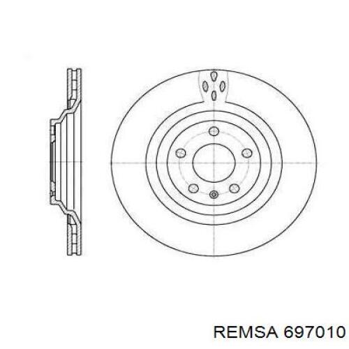 Диск гальмівний задній 697010 Remsa