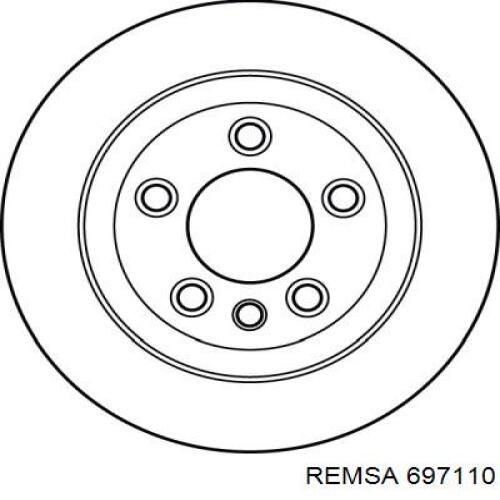 Гальмівні диски 697110 Remsa
